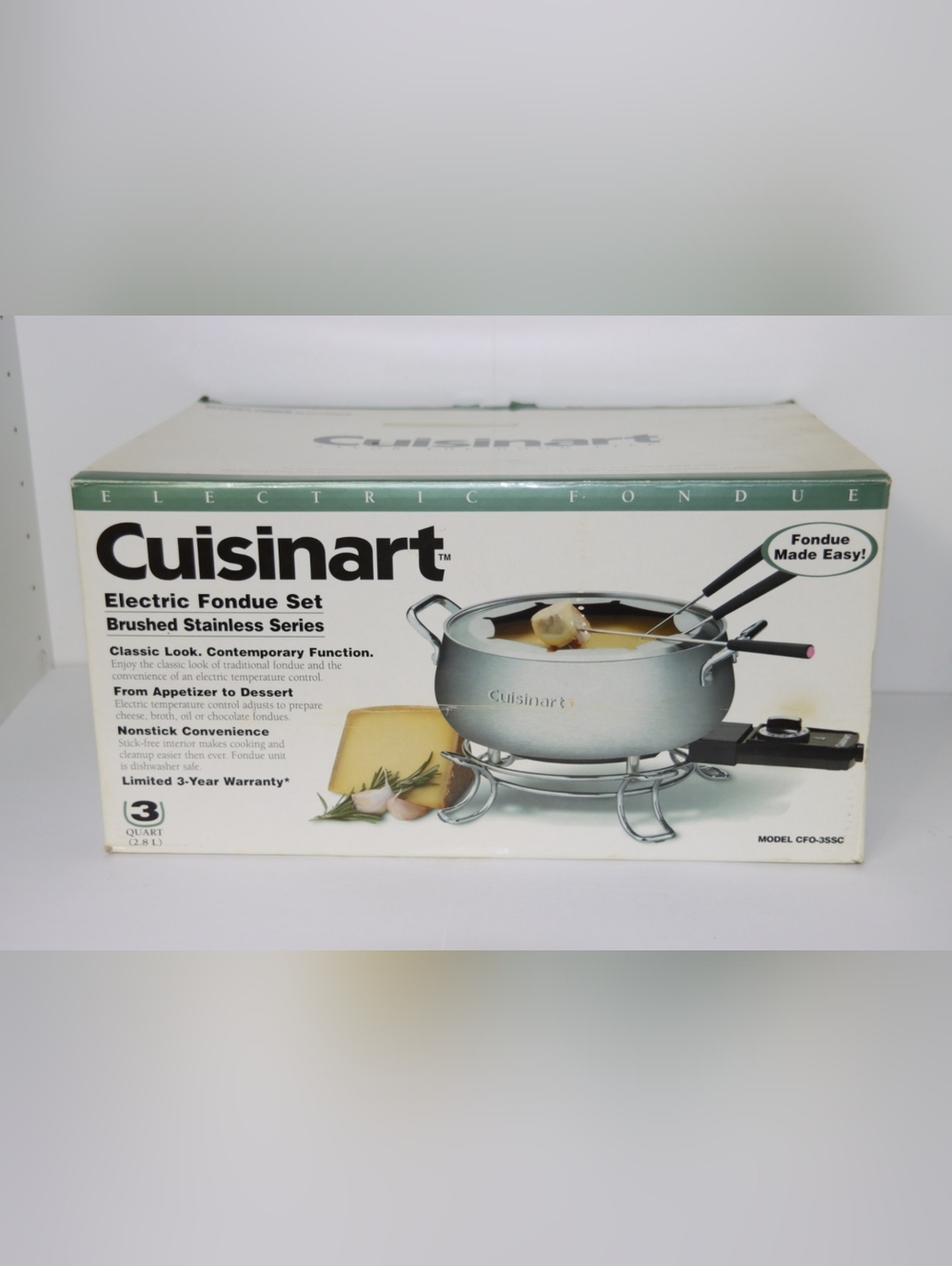 Cuisinart Electric Fondue Set Model CFO-3SSC  New/openbox